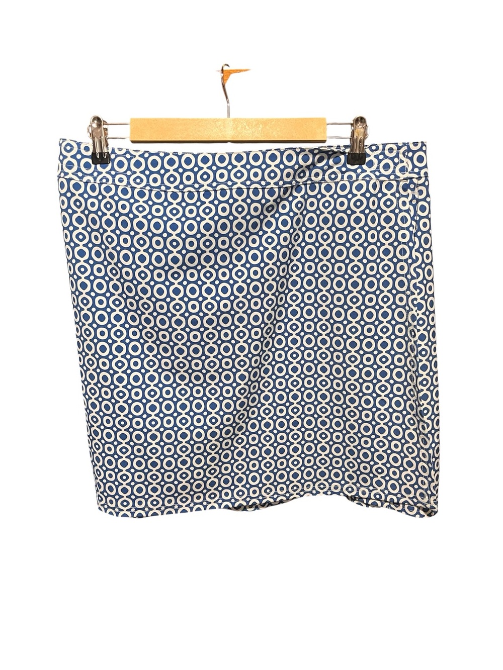 Ripskirt Blue Geometric Print Mini Skirt XL Beachy Swim